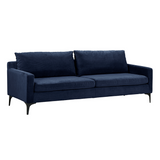Vivienne Navy Upholstered Sofa | Steel Leg