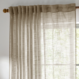 Cirrus Woven Sheer Curtain Panel Linen