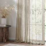 Cirrus Woven Sheer Curtain Panel Linen