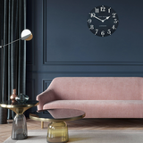 Charles Ted Thomas Kent Arabic Ink Blue Wall Clock 20 Inch