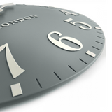 Charles Ted Thomas Kent Arabic Flax Blue Wall Clock 20 Inch