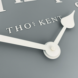 Charles Ted Thomas Kent Arabic Flax Blue Wall Clock 20 Inch