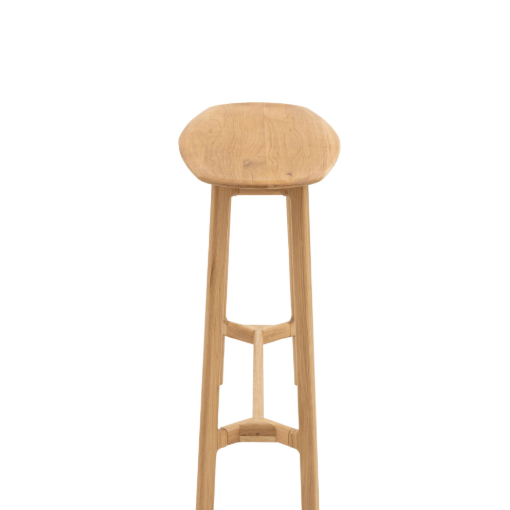 Vienna oak console table with solid oak frame and rounded tabletop