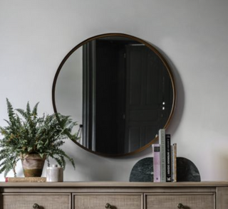 Helsinki Round Mirror | Walnut