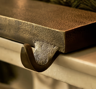 Harcourt Christmas 2 Hook Stocking Holder - Aluminium, Antique Brass Finish