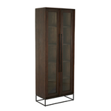 Oneta Tall Wooden Cabinet with Glass Doors