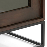 Oneta Tall Wooden Cabinet with Glass Doors