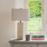 Bristol Squared Stoned Table Lamp With Shade