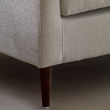 Charles Ted Sunningdale Soft Natural Fabric Sofa with Deep Seat and Tapered Arms Available in 2 and 3 Seater Options