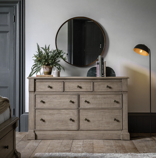 Helsinki Round Mirror | Walnut
