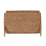 Natural seagrass magazine holder with woven texture