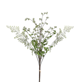 Selborne faux foliage bundle with mixed green fern and budded stems 110cm