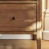 Charles Ted Semara Chest | 3 Drawer Rattan Top Dresser with Brass Handle