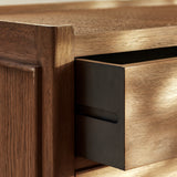 Charles Ted Semara Chest | 3 Drawer Rattan Top Dresser with Brass Handle