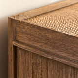 Charles Ted Semara Chest | 3 Drawer Rattan Top Dresser with Brass Handle