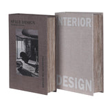 Two books titled 'Space Design' and 'Interior Design' on a white background
