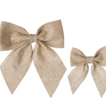 Set of two linen felt bows Christmas tree decorations