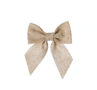 Small linen felt Christmas bow for trees, garlands and gift wrapping