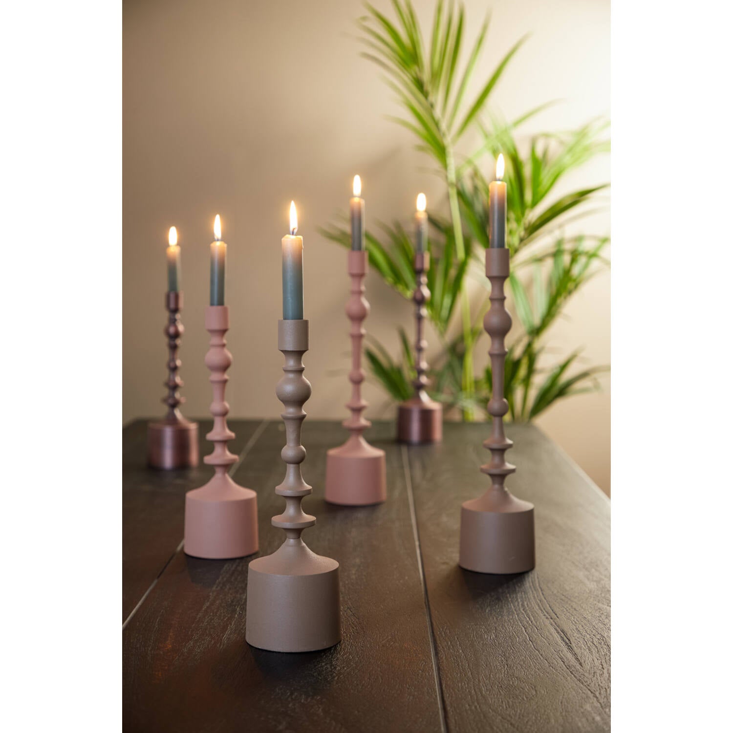 Sezanne Candlestick Matte Brown