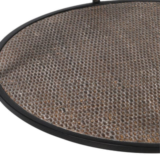 Rattan table base on white background