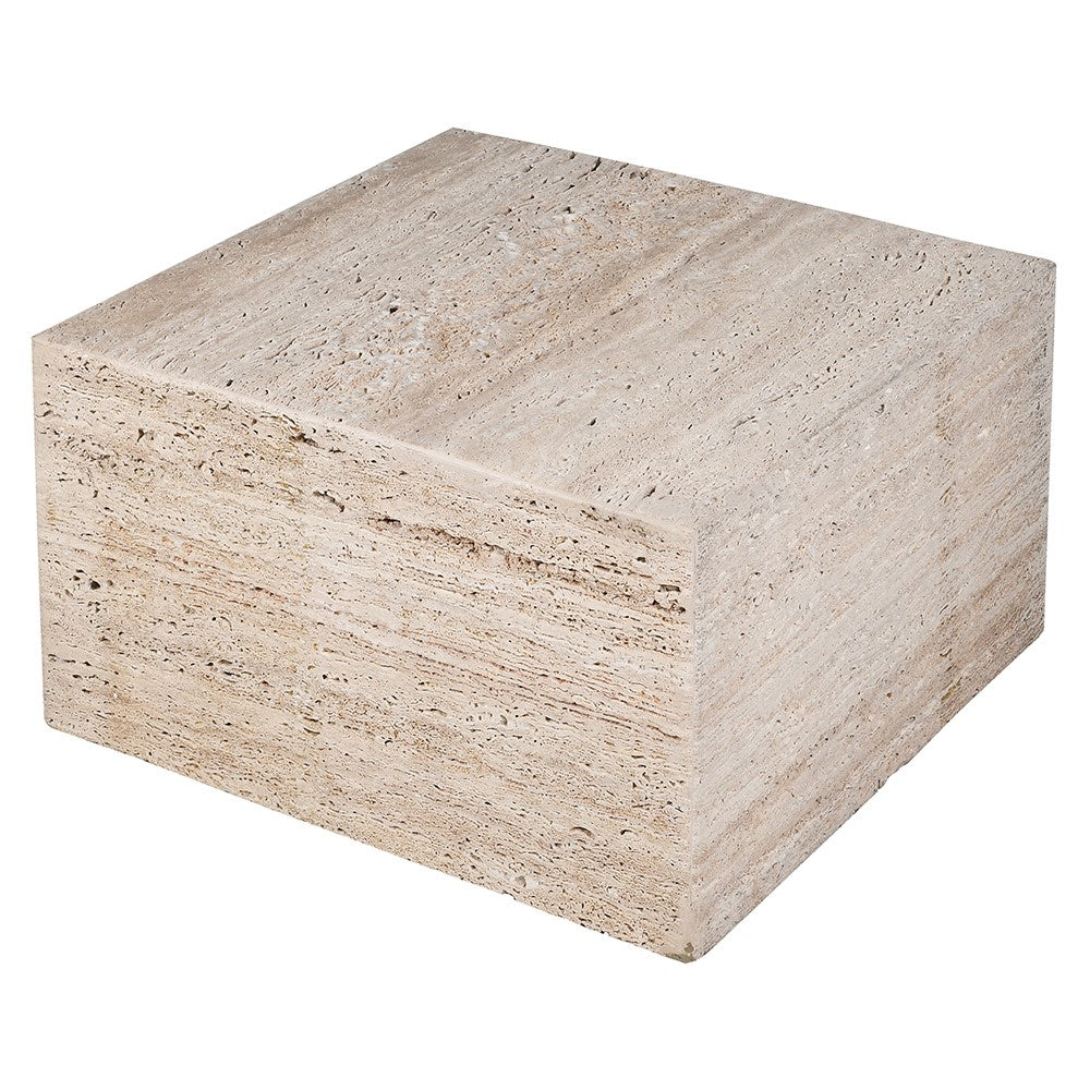 Side view of Tuscany Marble Coffee Table showing natural stone pattern