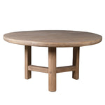 Sierra Reclaimed Elm Round Dining Table with rustic wood finish