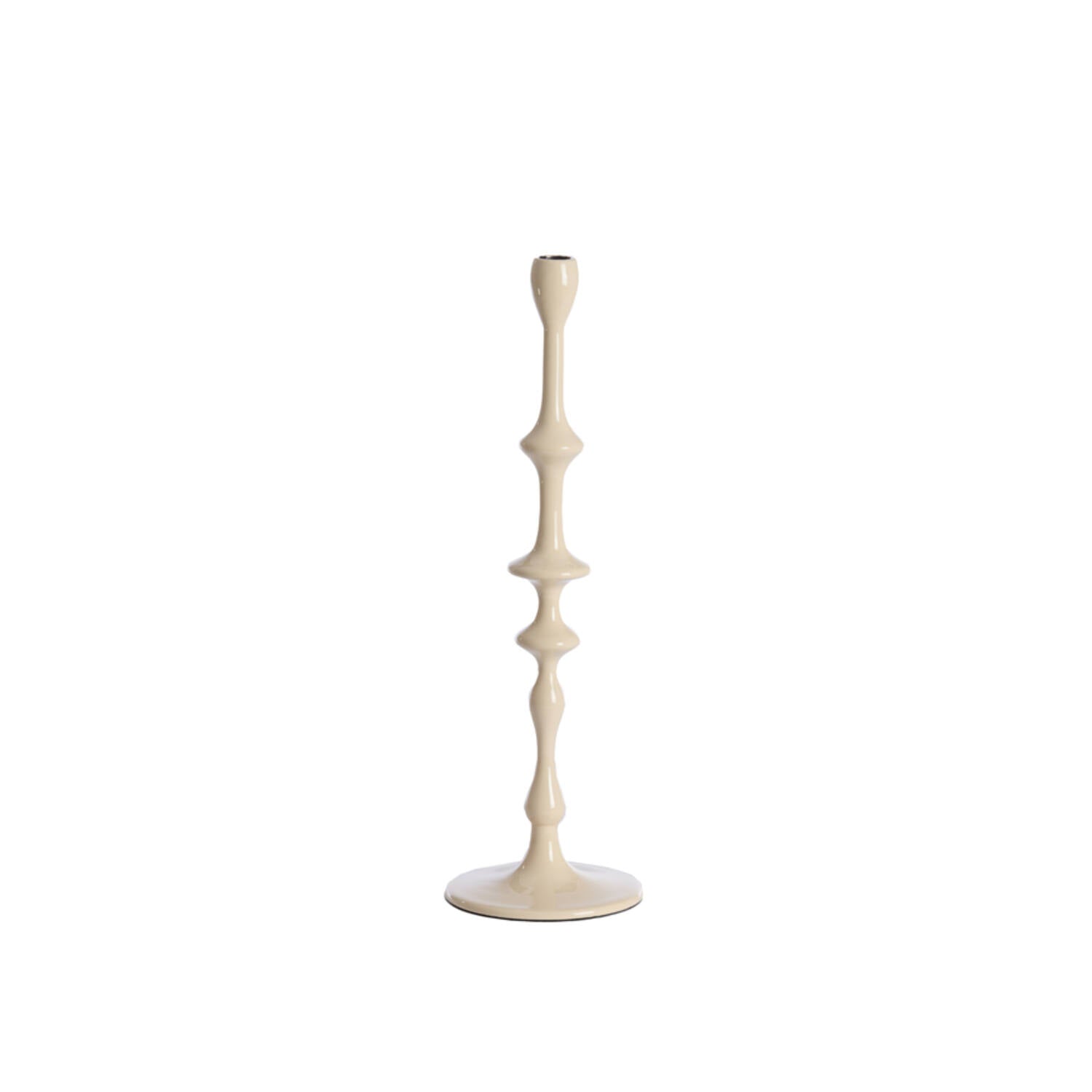 Sofia Candlestick Shiny Cream