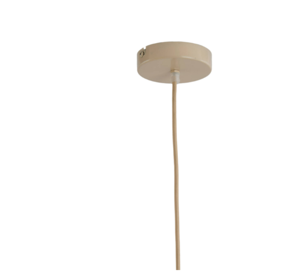 Ceiling mount of Solea Rattan Bloom Pendant Light with neutral cord