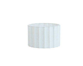 Solenne scalloped drum light shade in white linen