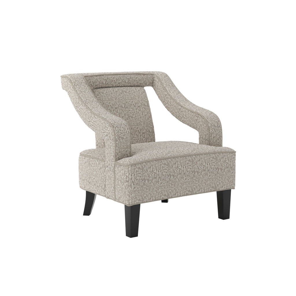 The Studio CTH Beatrice Upholstered Occasional Chair in beige exudes sophistication with its elegant contrast piping and refined silhouette. Its plush seat offers luxurious comfort, while the sleek matte black legs add a modern touch. Ideal for any contemporary living space.


Dimensions:&nbsp;
H 81cm W 75cm D 77cm