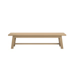 Studio CTH Hamptons Farmhouse Pale Wood Bench | 4 Seater