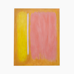 Sunshine Pink and Yellow Large Canvas Artwork
