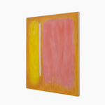 Sunshine Pink and Yellow Large Canvas Artwork