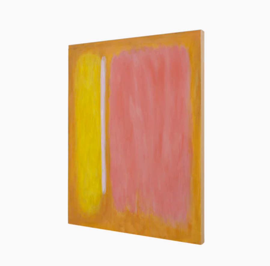 Sunshine Pink and Yellow Large Canvas Artwork