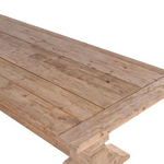 New Hampshire Rustic Wooden Dining Table, crafted with reclaimed weathered pine