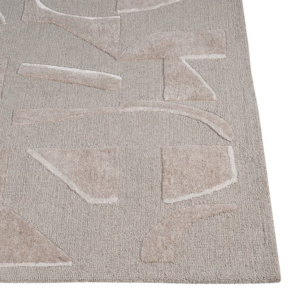 Close-up of Terra Mist Wool Rug abstract pattern