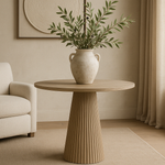 The Salisbury Ribbed Occasional Table in Aged oak and oak veneer, and MDF features a beautifully ribbed base for a touch of sophistication and elegance.

Dimensions:

W75cm H76cm D75cm

23kgs