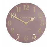Thomas Kent Arabic Blush Pink Wall Clock with raised numerals