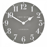 Thomas Kent Arabic Dolphin Grey 20 Inch Wall Clock with raised numerals