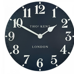 Thomas Kent Arabic Ink Blue 20 Inch Wall Clock with raised numerals