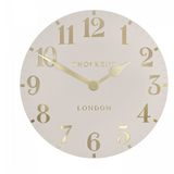 Thomas Kent Arabic Oatmeal 20 Inch Wall Clock with raised numerals