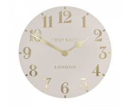 Thomas Kent Arabic Oatmeal 20 Inch Wall Clock with raised numerals
