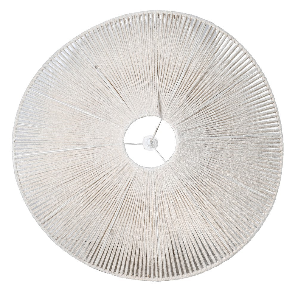 Top view of round woven pendant light design