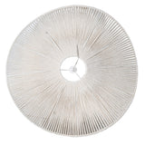 Top view of round woven pendant light design
