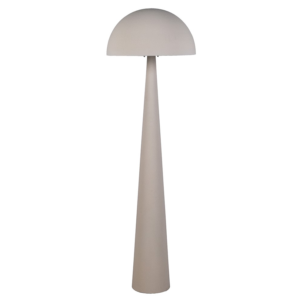 Truffle Dome Floor Lamp with conical base and dome shade in neutral finish