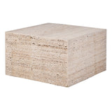 Tuscany Marble Coffee Table – Travertine Effect Cube Made in India