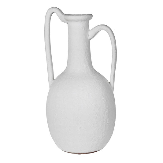 Uneven Handled Fluted Vase