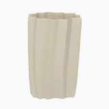 Una Ceramic Almond White Sculpture Vase