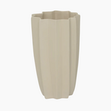 Una Ceramic Almond White Sculpture Vase