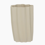 Una Ceramic Almond White Sculpture Vase